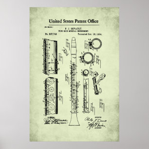 Poster Brevet US - Clarinet