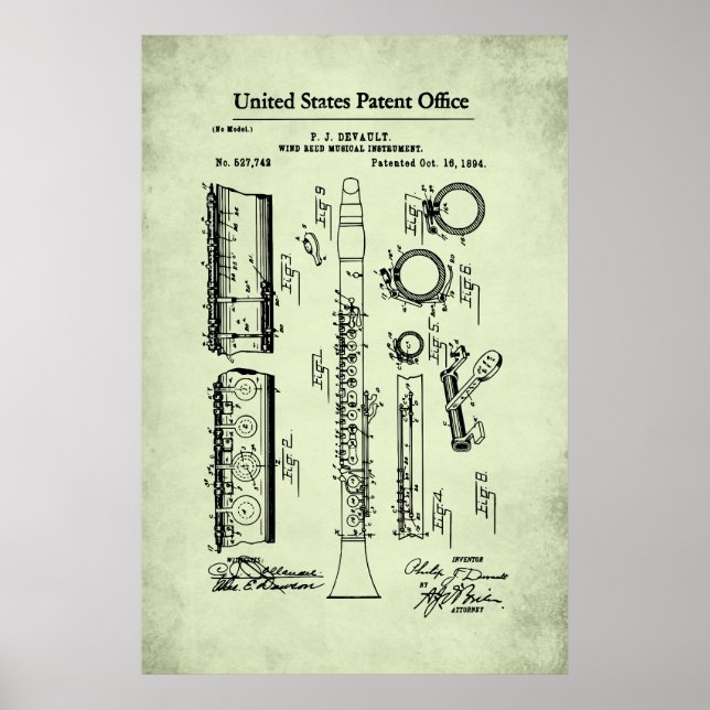 Poster Brevet US - Clarinet (Devant)