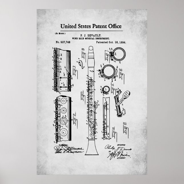 Poster Brevet US - Clarinet (Devant)