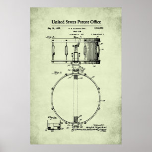 Poster Brevet US - Snare Drum