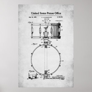 Poster Brevet US - Snare Drum