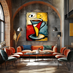 Poster Brew silencieux — Expressionnisme abstrait contemp