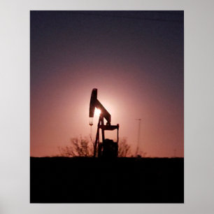Poster ~ Brian J. Palfrey de coucher du soleil du Texas