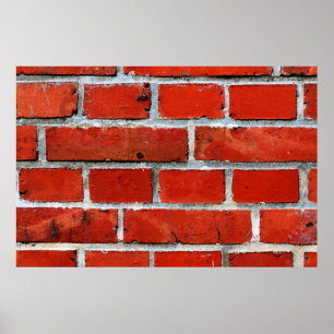 Poster Bricks wall red bricks brick wall