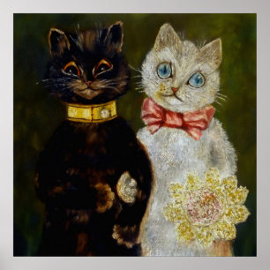 Poster "Bride and Groom" de Louis Wain