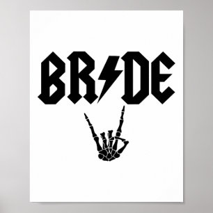 Poster Bride Rock N Rouleau Skeleton Main Halloween Bache