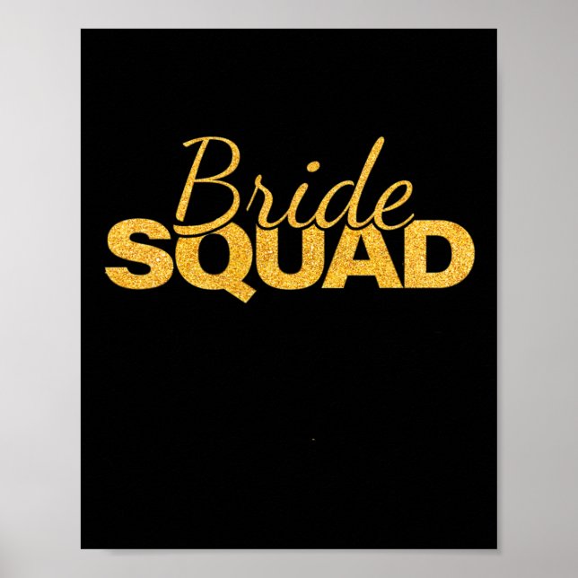 Poster Bride Squad Bachelorette Party Bridesmaid Mariage (Devant)