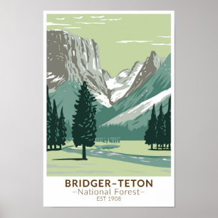 Poster Bridger Teton National Forest Upper Green River