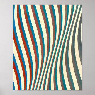 Poster Bridget Riley peinture abstraite