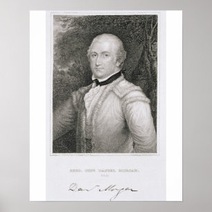Poster Brigadier-général Daniel Morgan (1736-1802) engrav