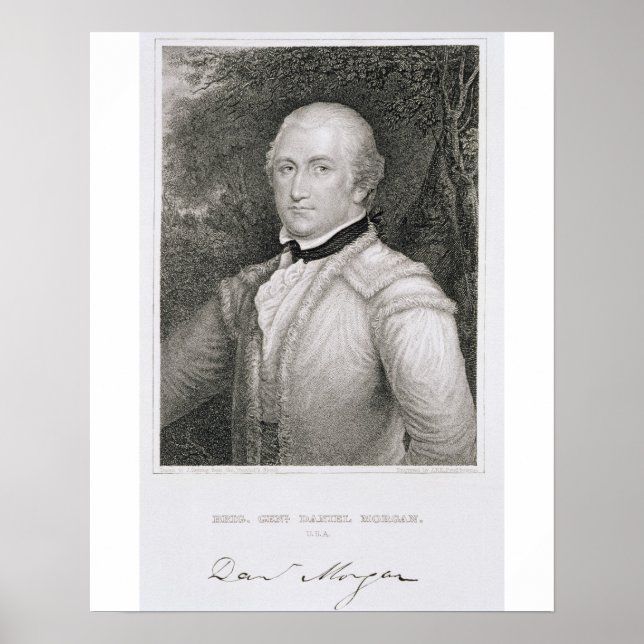Poster Brigadier-général Daniel Morgan (1736-1802) engrav (Devant)