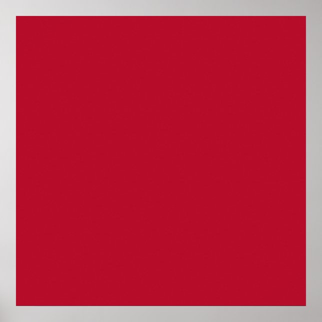 Poster Bright Crimson Rouge Solid Trend Couleur Arrière - (Devant)
