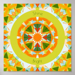 Poster Bright Orange Green brillant étoile brillante Baby