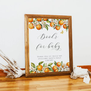 Poster Bright Summer Orange Baby showers Livres Pour Bébé