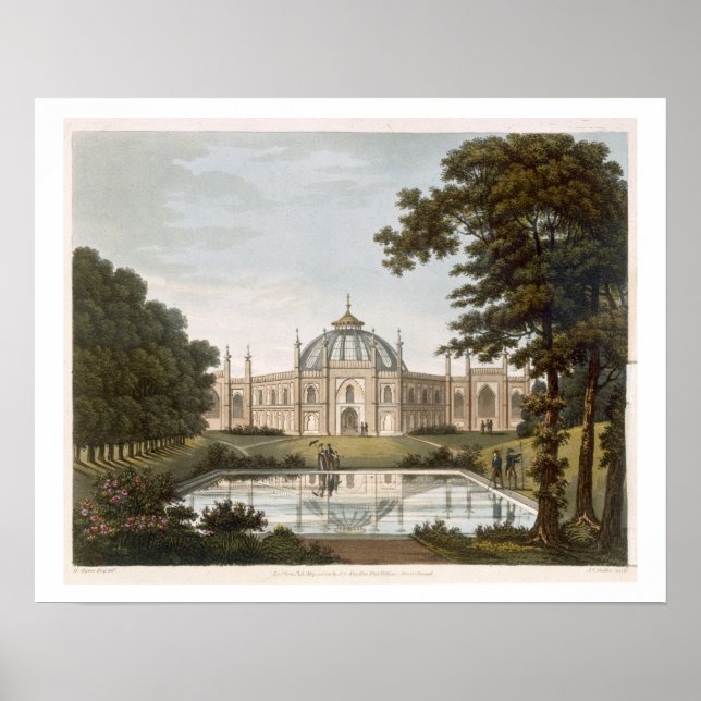 Poster Brighton Pavilion : Proposed view of the garden wi (Devant)