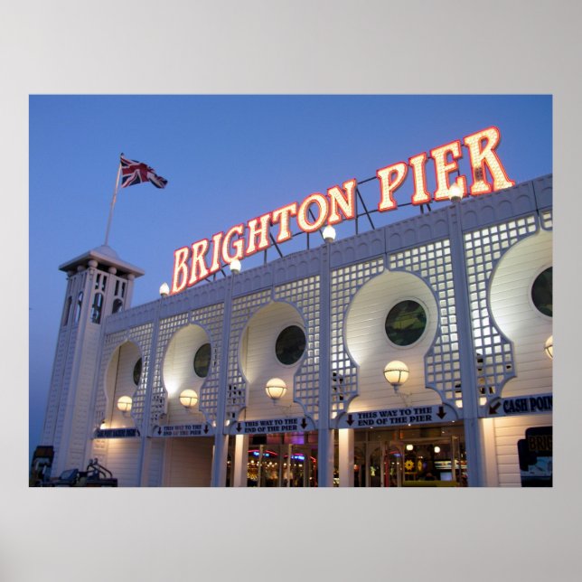 Poster Brighton Pier, Sussex, UK (Devant)