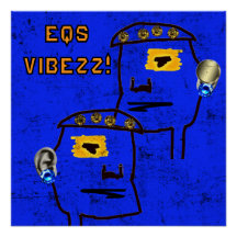 Poster brillant 3D EQ VIBEZZ !