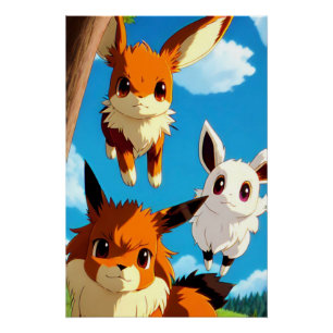 Poster brillant de dessin pour enfants Anime