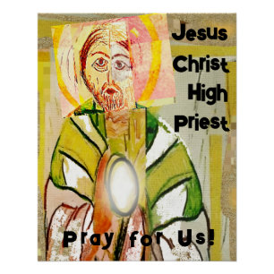Poster brillant du Grand Prêtre Jésus-Christ