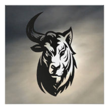Poster brillant - half bull half tiger