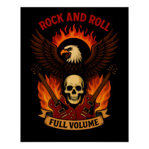 Poster brillant Music Rock and Roll