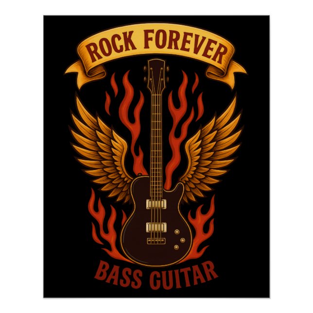 Poster brillant Music Rock Forever (Vorderseite)