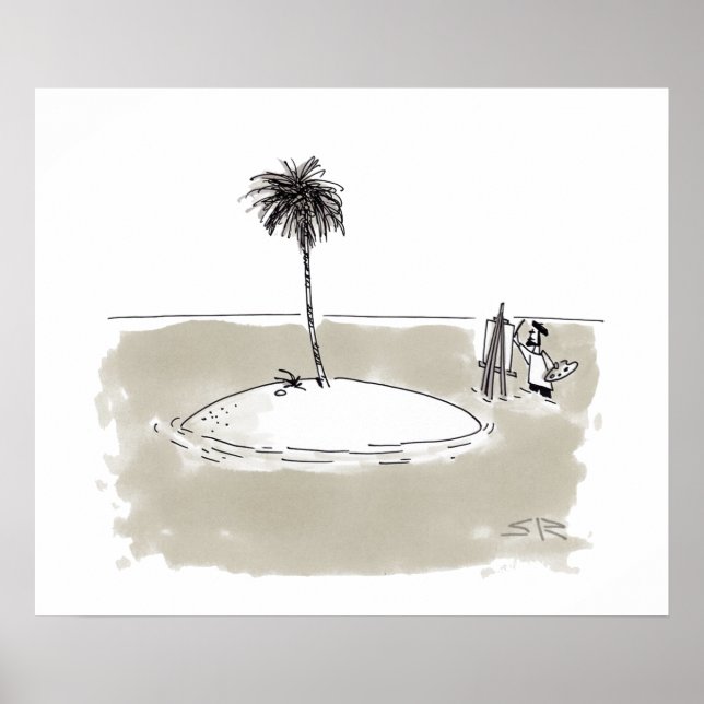 Poster brillant Peintre dénoyauté (Devant)