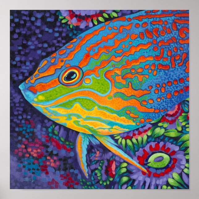 Poster Brillant poisson tropical I (Devant)