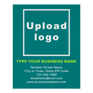 Poster brillant Turquoise de marque commerciale