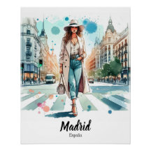 Póster brillante Madrid