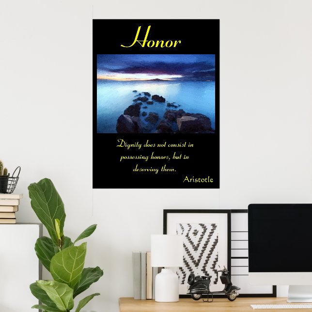 Poster Brillants D'Honneur À Travers Serene Ocean Vistas (Bureau à domicile)