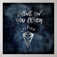 Brille Sur Vous Crazy Diamond Citation Argent Typo
