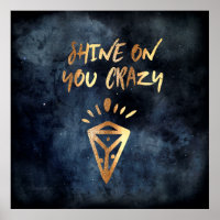 Brille Sur Vous Crazy Diamond Citation Typographie