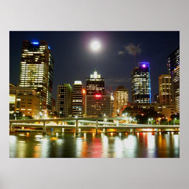 Poster Brisbane la nuit (Devant)
