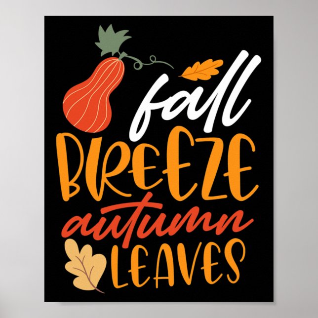 Poster Brise D'Automne Et Feuilles D'Automne (Devant)