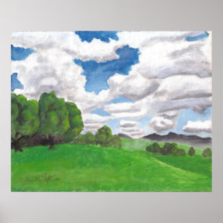 Poster Brise d'été dans les collines Imprimer