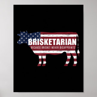 Poster Brisketarian Brisket Bbq Humour Crude Barbecue