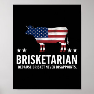 Poster Brisketarian Brisket Bbq Pour Hommes Drôle Homme B