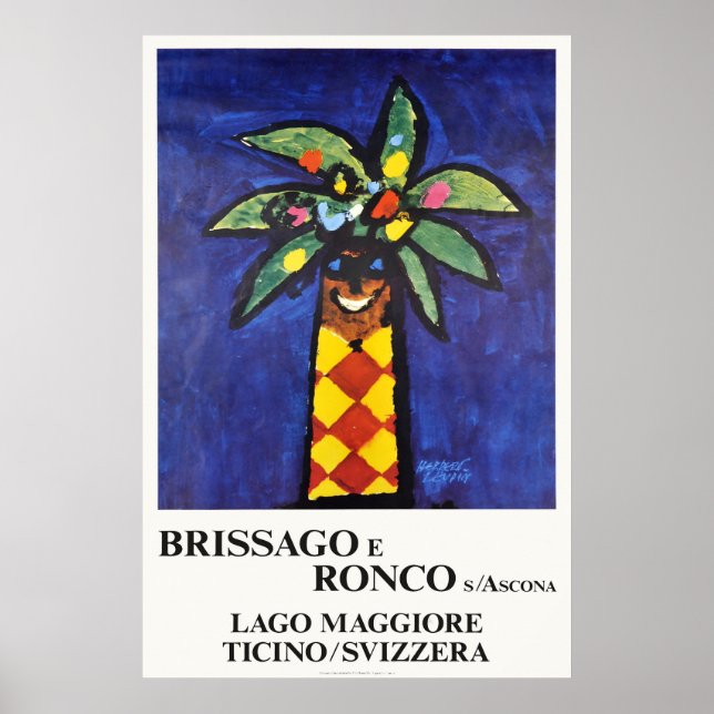 Poster Brissago e Ronco s Ascona, Suisse, Voyage (Devant)