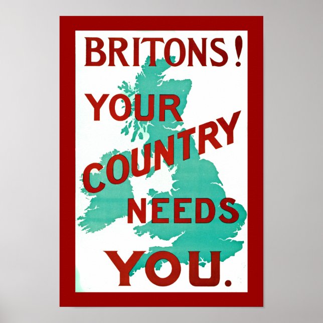 Poster Britanniques ! Votre pays a besoin de vous (Devant)