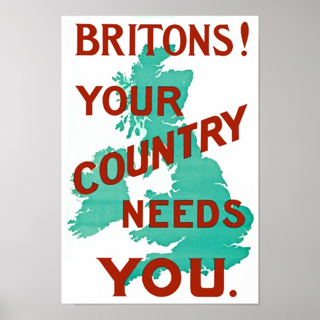 Poster Britanniques ! Votre pays a besoin de vous (Devant)