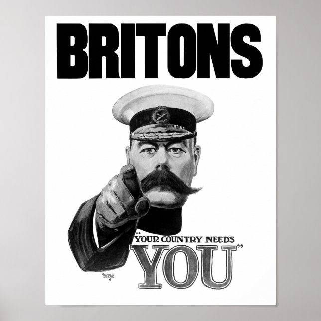 Poster Britanniques Votre Pays A Besoin De Vous - Lord Ki (Devant)