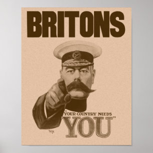 Poster Britanniques Votre Pays A Besoin De Vous - Lord Ki