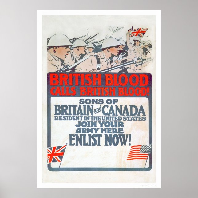 Poster British Blood appelle British Blood ! (US02107) (Devant)