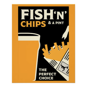 Poster British Classic Fish and Chips
