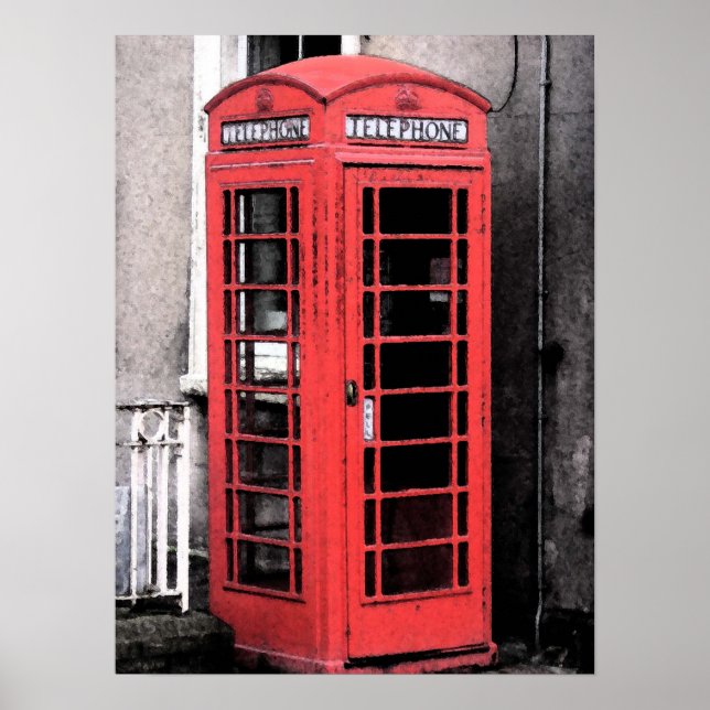 Poster British Phone Booth Fresco (Devant)