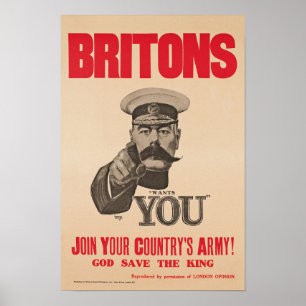 Poster Britons Lord Kitchener veut vous propagande de la 