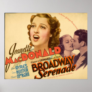Poster Broadway Serenade ~ Jeanette Mac Donald