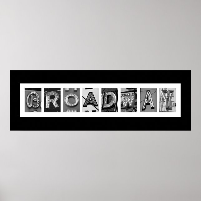 Poster BROADWAY Typographie architecturale (Devant)