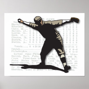Poster Broc vintage de base-ball